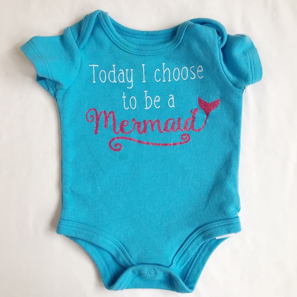 6/$20 Mermaid Onesie Bodysuit
